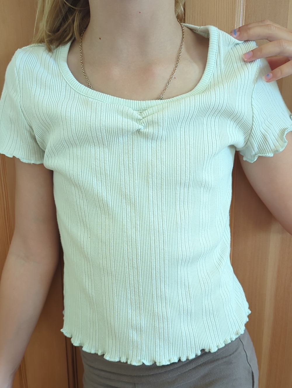art class Light Mint Ribbed Short Sleeve Tee